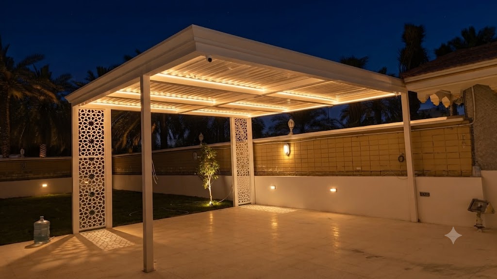 مظلات حدائق منزلية الكويت 2026| تصاميم مودرن ودليل أسعار التركيب